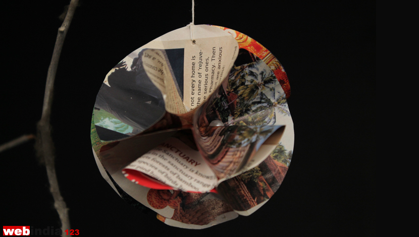 Paper Ball Christmas Ornament